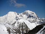 
Cho Oyu And Gyachung Kang Close Up With Jiangbing Peak And Hongxing Peak Below Early Morning On The Climb To Lhakpa Ri Summit
